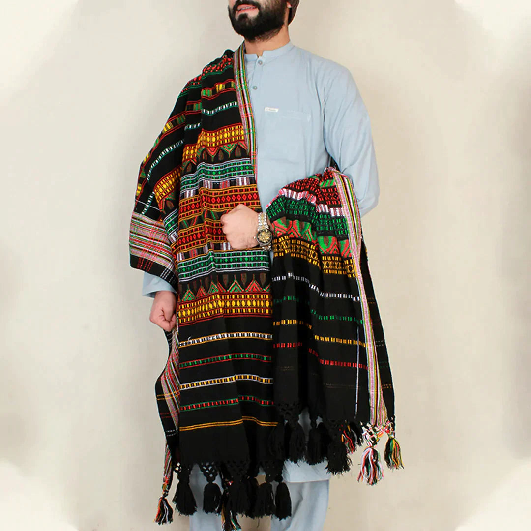 N Traditional Multani black Shawl