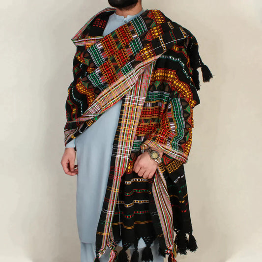 N Traditional Multani black Shawl