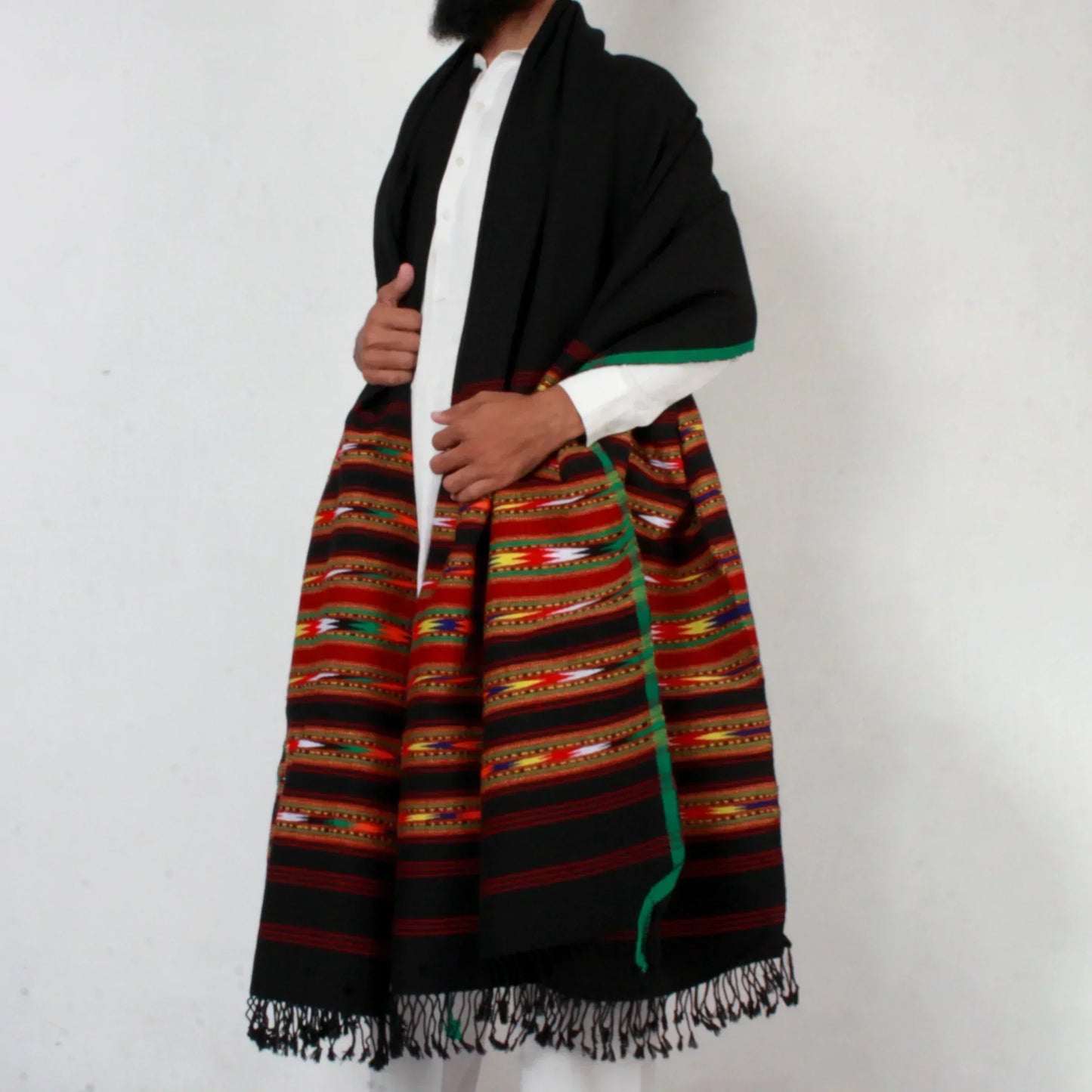 Nylon Black Shawl 7 Borders