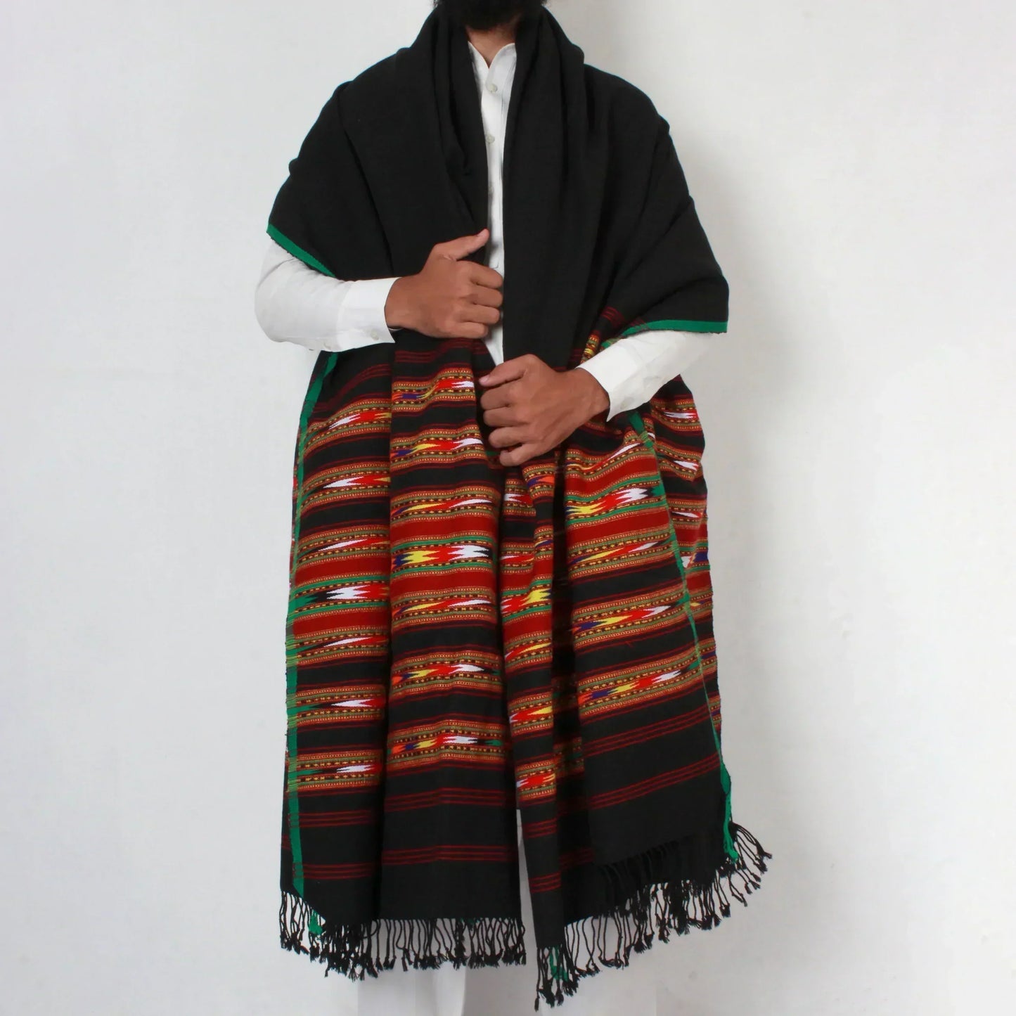 Nylon Black Shawl 7 Borders